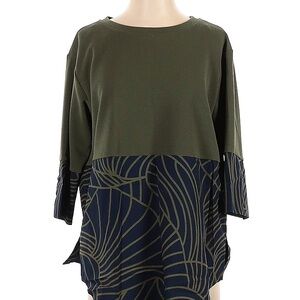 COS Green Graphic 3/4 Sleeve